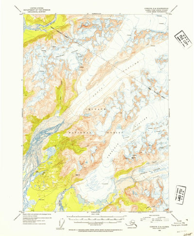 United States Geological Survey Cordova C-4, AK (1953, 63360-Scale) digital map