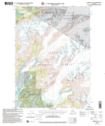 United States Geological Survey Cordova C-4, AK (2000, 63360-Scale) digital map