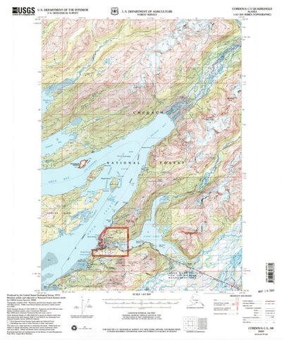 United States Geological Survey Cordova C-5, AK (2000, 63360-Scale) digital map