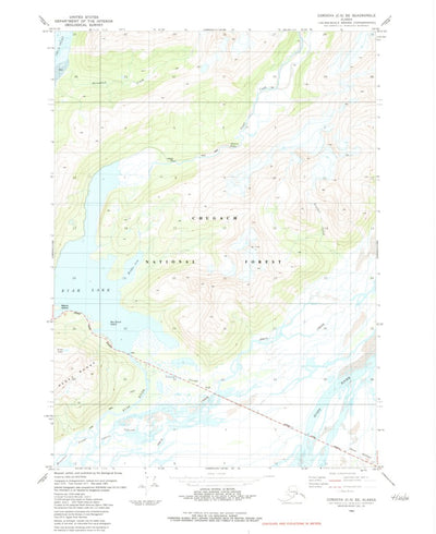 United States Geological Survey Cordova C-5 SE, AK (1983, 25000-Scale) digital map