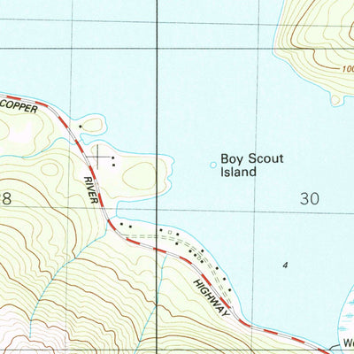United States Geological Survey Cordova C-5 SE, AK (1983, 25000-Scale) digital map