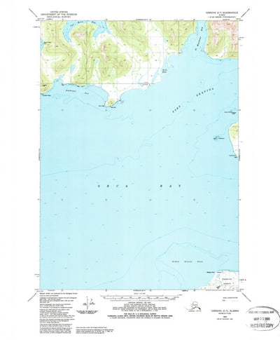United States Geological Survey Cordova C-7, AK (1950, 63360-Scale) digital map