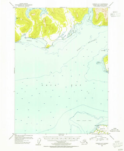 United States Geological Survey Cordova C-7, AK (1953, 63360-Scale) digital map