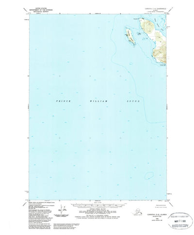 United States Geological Survey Cordova C-8, AK (1950, 63360-Scale) digital map