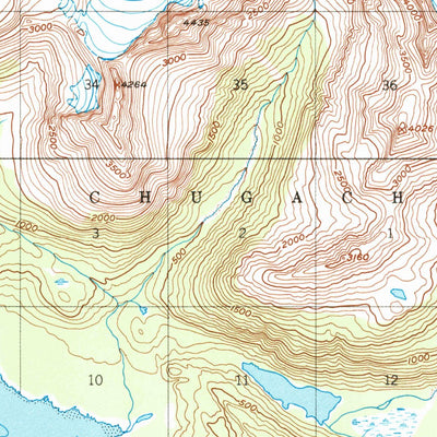 United States Geological Survey Cordova D-6, AK (1951, 63360-Scale) digital map