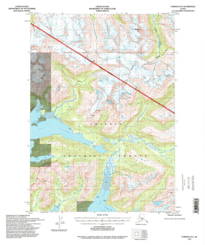 United States Geological Survey Cordova D-6, AK (1994, 63360-Scale) digital map