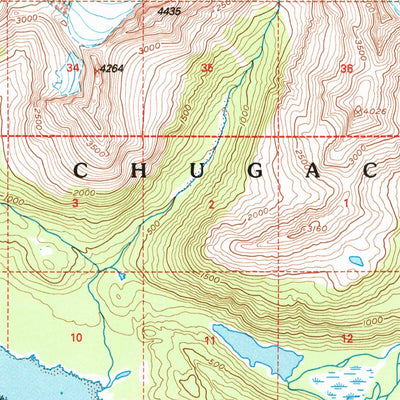 United States Geological Survey Cordova D-6, AK (1994, 63360-Scale) digital map