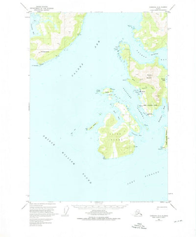 United States Geological Survey Cordova D-8, AK (1951, 63360-Scale) digital map