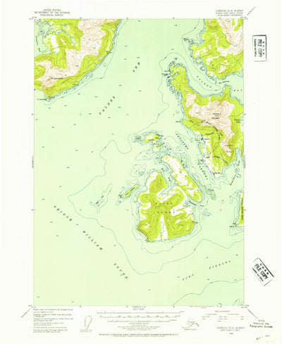 United States Geological Survey Cordova D-8, AK (1952, 63360-Scale) digital map