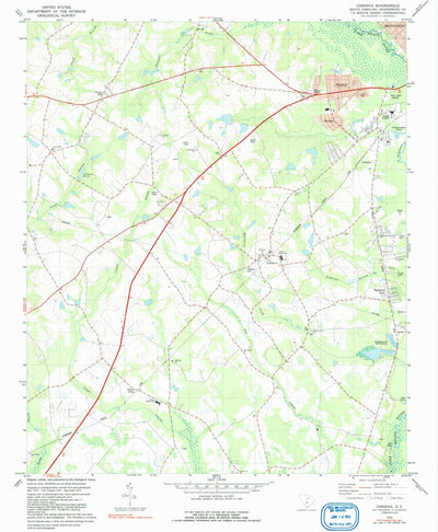 United States Geological Survey Cordova, SC (1979, 24000-Scale) digital map