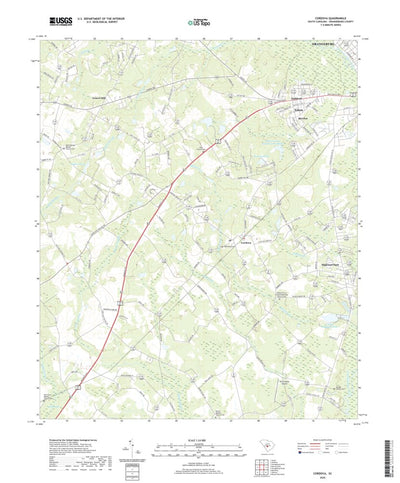 United States Geological Survey Cordova, SC (2020, 24000-Scale) digital map
