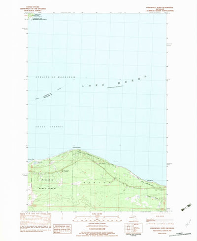 United States Geological Survey Cordwood Point, MI (1982, 25000-Scale) digital map