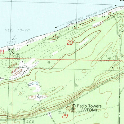 United States Geological Survey Cordwood Point, MI (1982, 25000-Scale) digital map