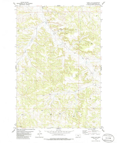 United States Geological Survey Corey Flat, MT (1979, 24000-Scale) digital map