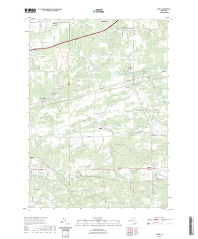 United States Geological Survey Corfu, NY (2023, 24000-Scale) digital map