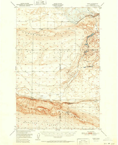 United States Geological Survey Corfu, WA (1951, 62500-Scale) digital map