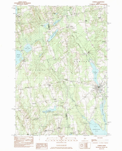 United States Geological Survey Corinna, ME (1982, 24000-Scale) digital map