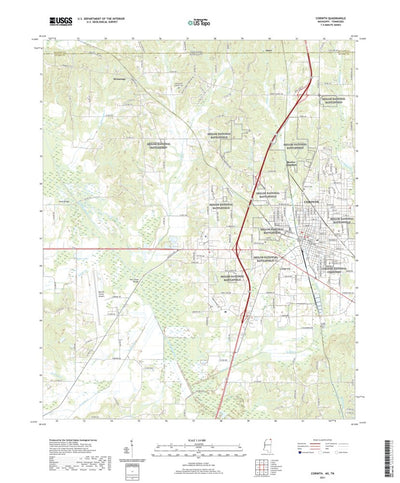 United States Geological Survey Corinth, MS (2021, 24000-Scale) digital map
