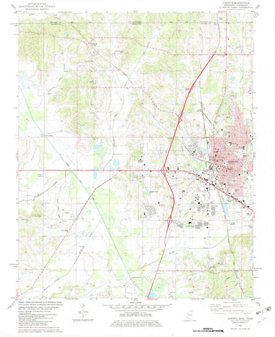 United States Geological Survey Corinth, MS-TN (1982, 24000-Scale) digital map