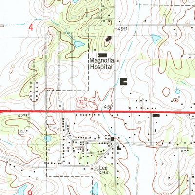 United States Geological Survey Corinth, MS-TN (1982, 24000-Scale) digital map