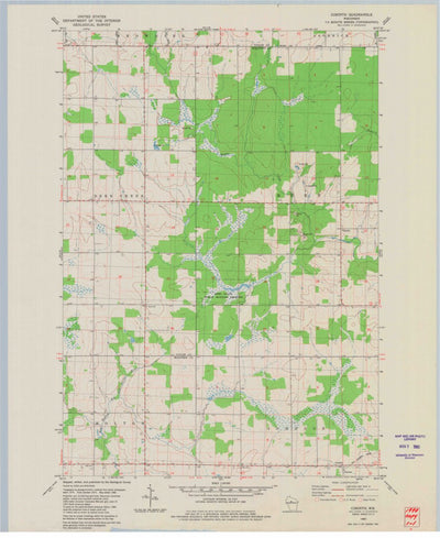 United States Geological Survey Corinth, WI (1980, 24000-Scale) digital map