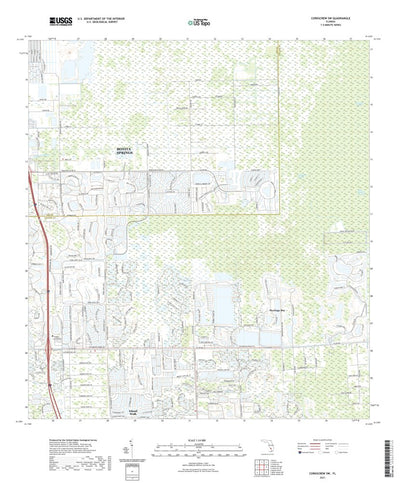 United States Geological Survey Corkscrew SW, FL (2021, 24000-Scale) digital map