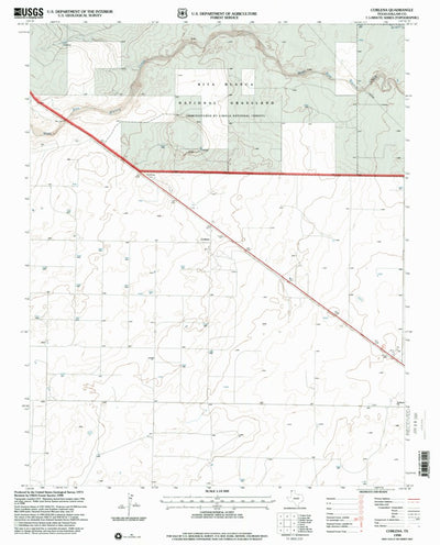 United States Geological Survey Corlena, TX (1998, 24000-Scale) digital map