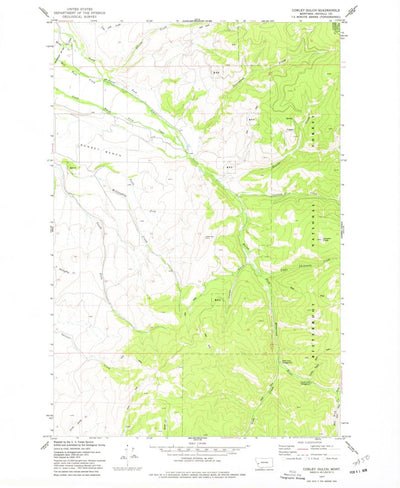 United States Geological Survey Corley Gulch, MT (1977, 24000-Scale) digital map