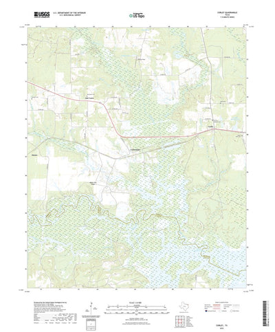 United States Geological Survey Corley, TX (2022, 24000-Scale) digital map