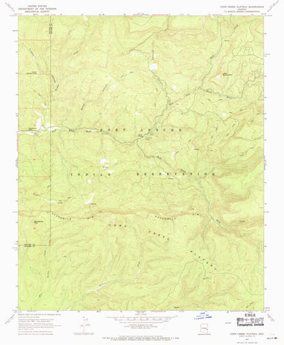 United States Geological Survey Corn Creek Plateau, AZ (1967, 24000-Scale) digital map