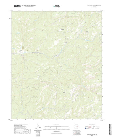 United States Geological Survey Corn Creek Plateau, AZ (2021, 24000-Scale) digital map