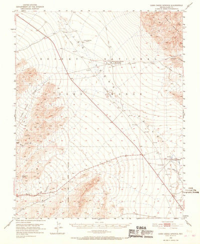 United States Geological Survey Corn Creek Springs, NV (1952, 62500-Scale) digital map