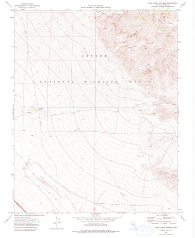 United States Geological Survey Corn Creek Springs, NV (1974, 24000-Scale) digital map