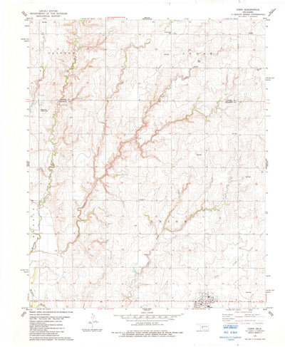 United States Geological Survey Corn, OK (1983, 24000-Scale) digital map