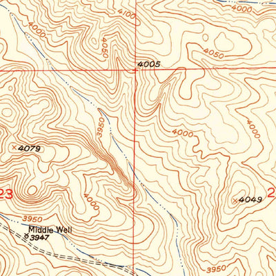 United States Geological Survey Corn Ranch, NM (1950, 24000-Scale) digital map