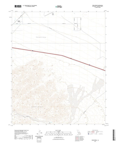 United States Geological Survey Corn Spring, CA (2021, 24000-Scale) digital map