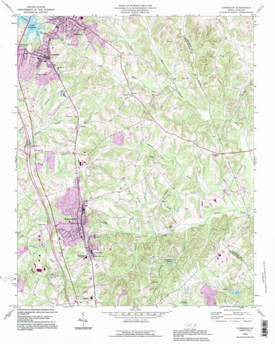 United States Geological Survey Cornelius, NC (1993, 24000-Scale) digital map