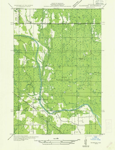 United States Geological Survey Cornell, MI (1932, 31680-Scale) digital map
