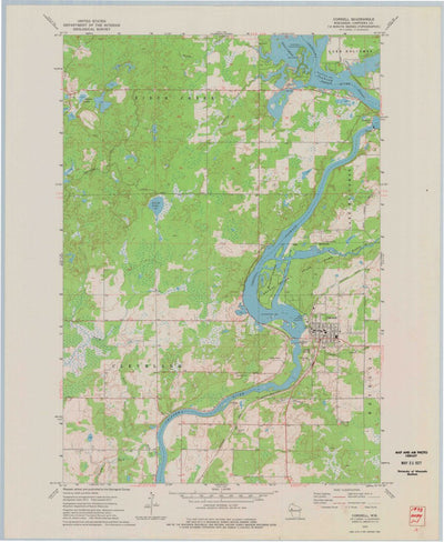 United States Geological Survey Cornell, WI (1973, 24000-Scale) digital map