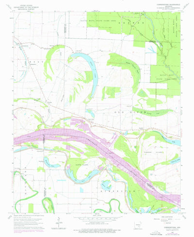 United States Geological Survey Cornerstone, AR (1964, 24000-Scale) digital map
