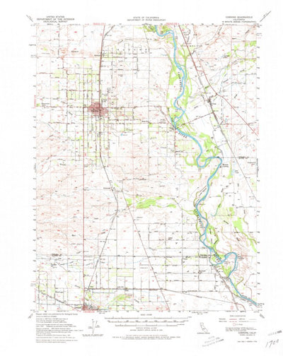 United States Geological Survey Corning, CA (1951, 62500-Scale) digital map
