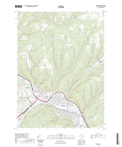 United States Geological Survey Corning, NY (2023, 24000-Scale) digital map