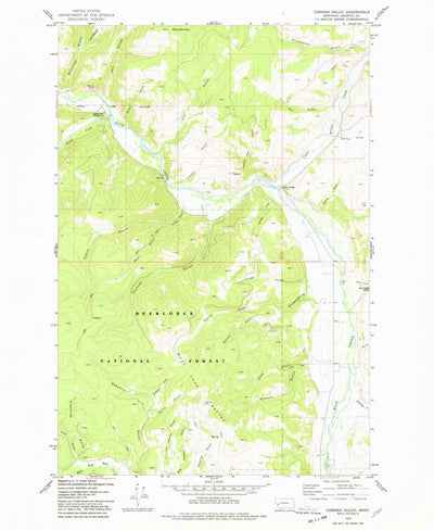 United States Geological Survey Cornish Gulch, MT (1975, 24000-Scale) digital map
