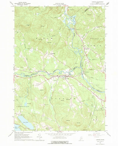 United States Geological Survey Cornish, ME (1964, 24000-Scale) digital map