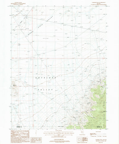 United States Geological Survey Cornish Peak, NV (1987, 24000-Scale) digital map
