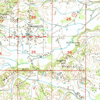 United States Geological Survey Cornith, MS-TN (1950, 62500-Scale) digital map