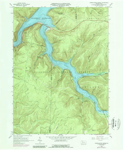 United States Geological Survey Cornplanter Bridge, PA (1966, 24000-Scale) digital map