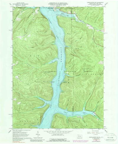 United States Geological Survey Cornplanter Run, PA-NY (1966, 24000-Scale) digital map