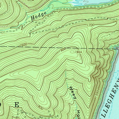 United States Geological Survey Cornplanter Run, PA-NY (1966, 24000-Scale) digital map