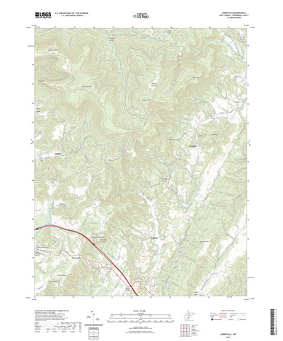 United States Geological Survey Cornstalk, WV (2023, 24000-Scale) digital map